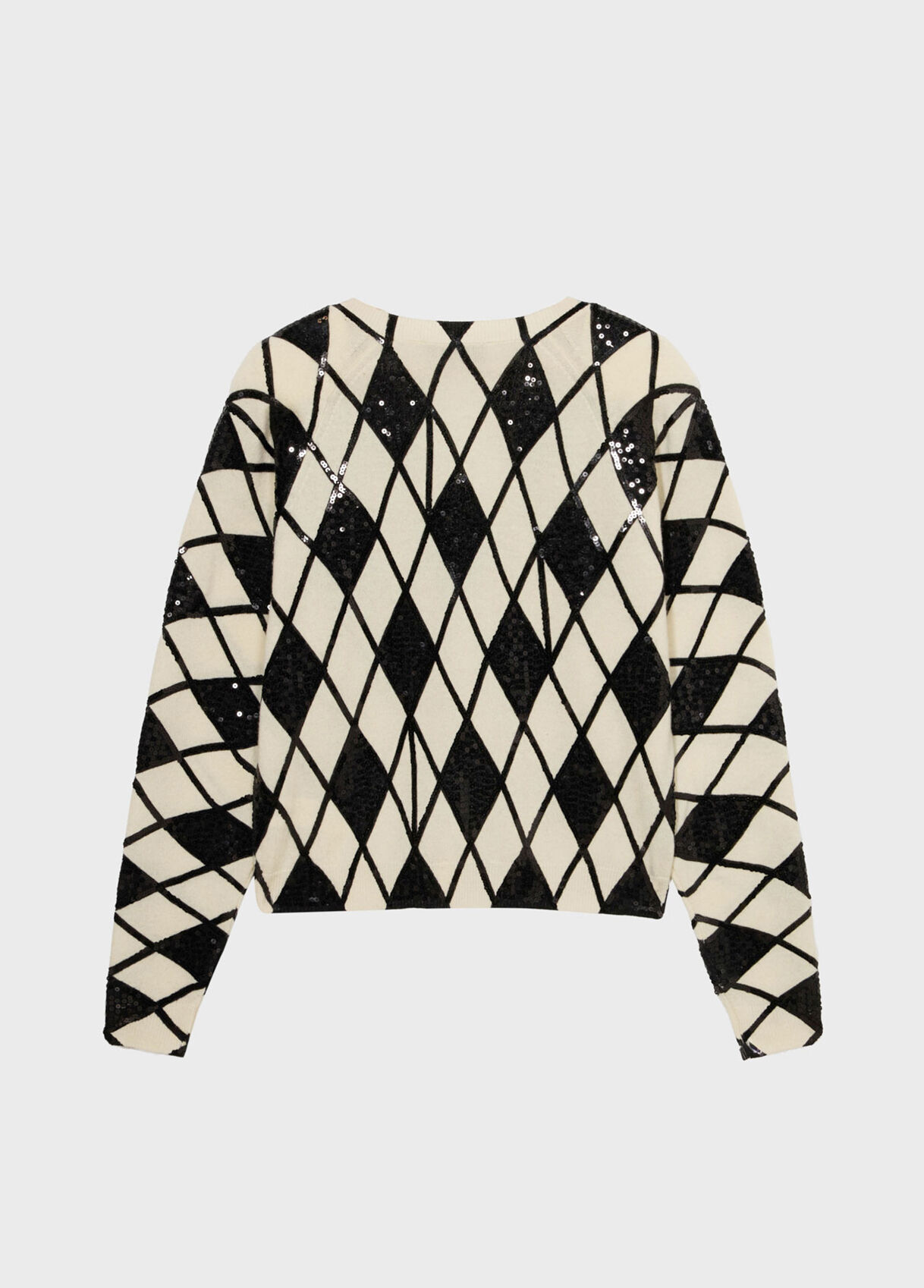 Diamond-knit wool and cashmere jumper with sequins - Blumarine